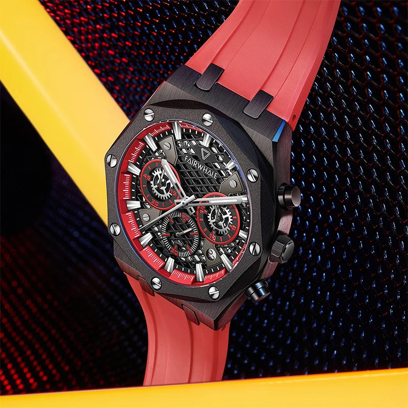 Fairwhale Fashion Men Wrist Watch New Arrival Three Eyes Chronograph Quartz Watches-1