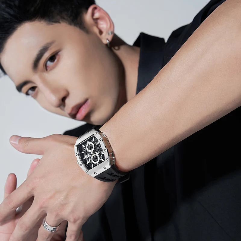 Brand New Fashion Watch Men Waterproof Quartz Watch for Men Chronograph Luxury Watch Male-5