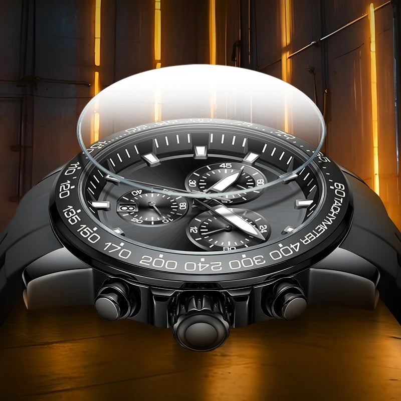 Mark Fairwhale Brand Fashion Alloy Case Night Light Quartz Wristwatches Waterproof Business Sports Watch for Men-2
