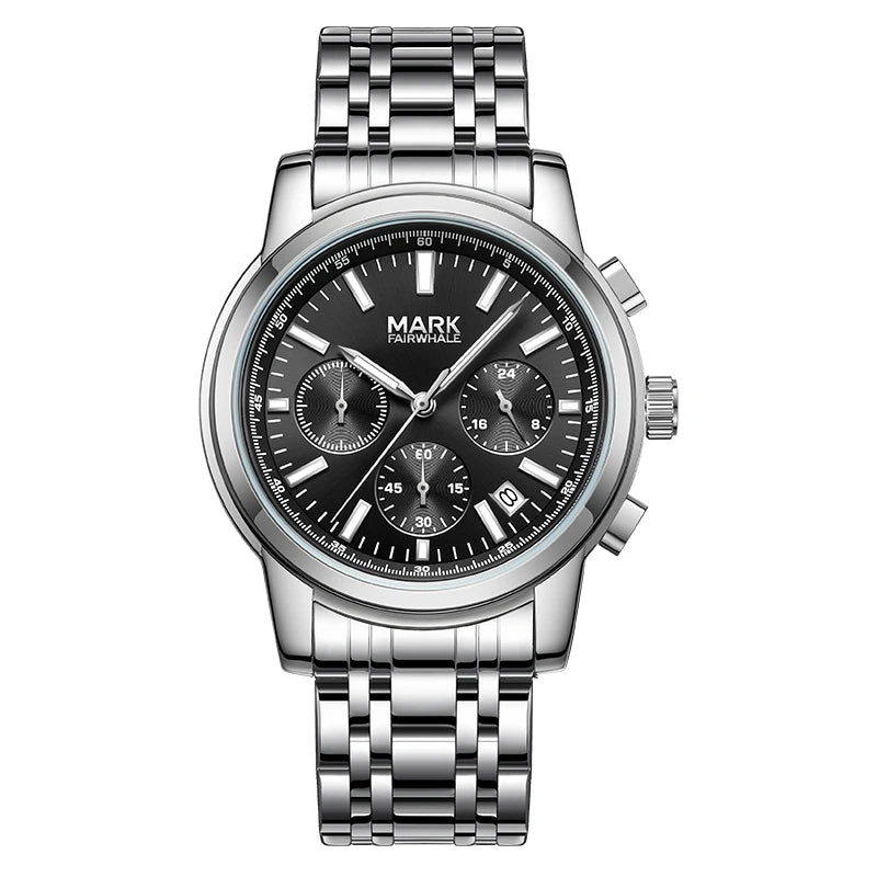 Mark Fairwhale New Arrival Business Casual Style Men's Multifunctional Three Eye Chronograph Quartz Watch Factory Wholesale-6