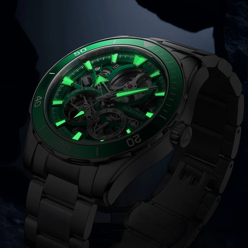 Mark Fairwhale Luxury Import Automatic Movement Stainless Steel Luminous Custom Logo Diver Wrist Mechanical Watches for Men-1