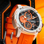 Mark Fairwhale Mens Luxury  Sport Chronograph Fashion Watch Shock Resin Case Strap Quartz Watches-0