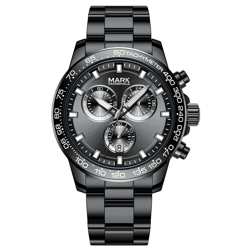 Mark Fairwhale Brand Fashion Alloy Case Night Light Quartz Wristwatches Waterproof Business Sports Watch for Men-7