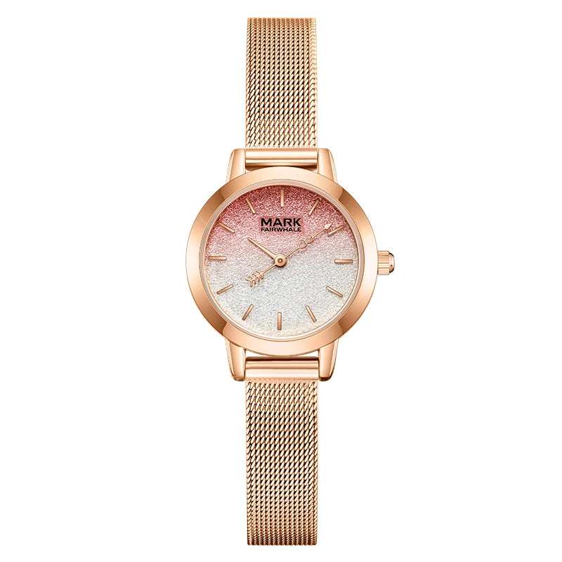 Mark Fairwhale Cross-Border Hot Selling Starry Sky Dial Quartz Watch Trendy Milanese MeshStrapLadies Watch Wholesale Bulk Supply-7