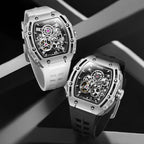 Mark Fairwhale 2023  Fashion Sport Wine Barrel Watch 316L Stainless Steel Case Silicone Strap Mechanical Watches Men-0