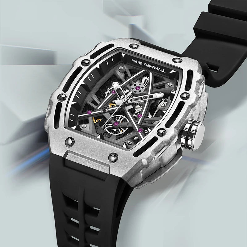 Mark Fairwhale Sport Fashion Luxury Waterproof Hollow Relojes Tourbillon Automatic Mechanical Watch-2