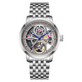 Mark Fairwhale Luxury Skeleton Design Wrist Watch Stainless Steel Strap Waterproof Business Automatic Mens Mechanical Watches-6