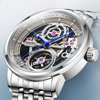 Mark Fairwhale Luxury Skeleton Design Wrist Watch Stainless Steel Strap Waterproof Business Automatic Mens Mechanical Watches-0