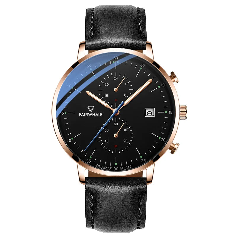 Mark Fairwhale Men's Quartz Watches Wholesale Luxury Waterproo Date Luminous Watch Sports Wristwatch-9