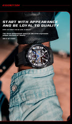 Top Branded Luxury Men Mechanical Wrist Watch Chronograph Rubber Strap 316L Stainless Steel Waterproof Automatic Watches-3
