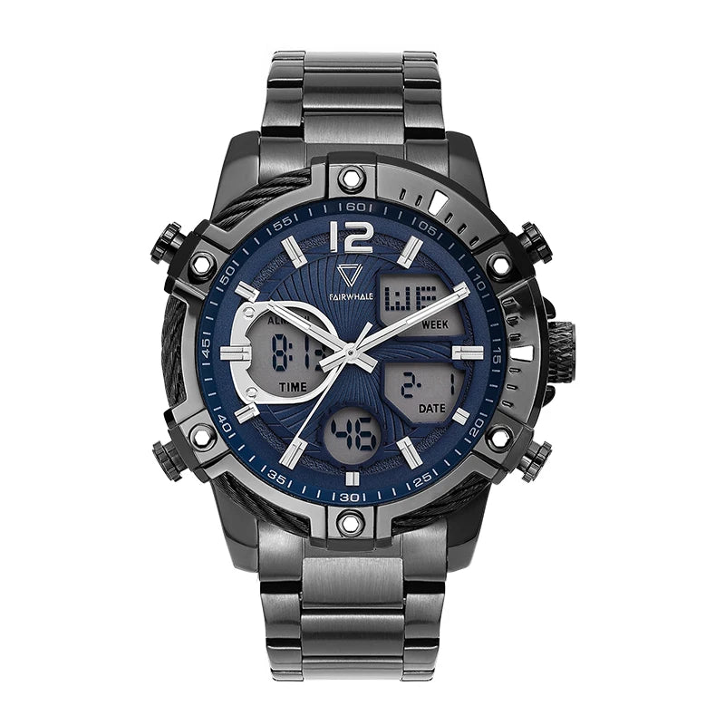 Watch Manufacturer Factory Wrist Watch Men Analog Quartz Wristwatch Luxury Stainless Steel Case Watches-3