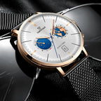 Newest Luxury Multi-Function Men's Leather Quartz Watches Business Simple Design-0