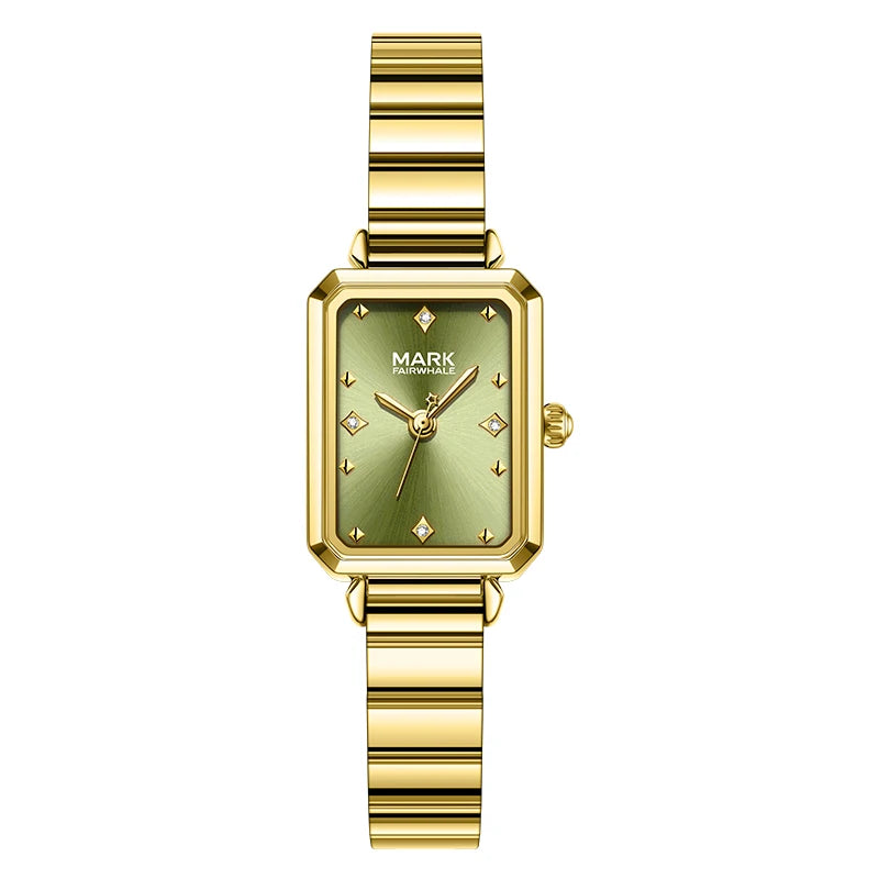 Mark Fairwhale Ladies Watch Elegant Square Luxury Quartz Watches Fashion Stainless Steel Watchband Women's Wristwatches-6