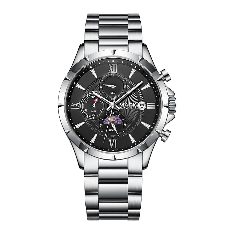 Mark Fairwhale Cross Border Light Luxury Business Mens Watch Chronograph Luminous Water Resistant Quartz Watch Wholesale-7